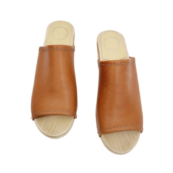 NO. 6 STORE DARIA CLOG ON MID HEEL IN PALOMINO - Picture 7 of 9